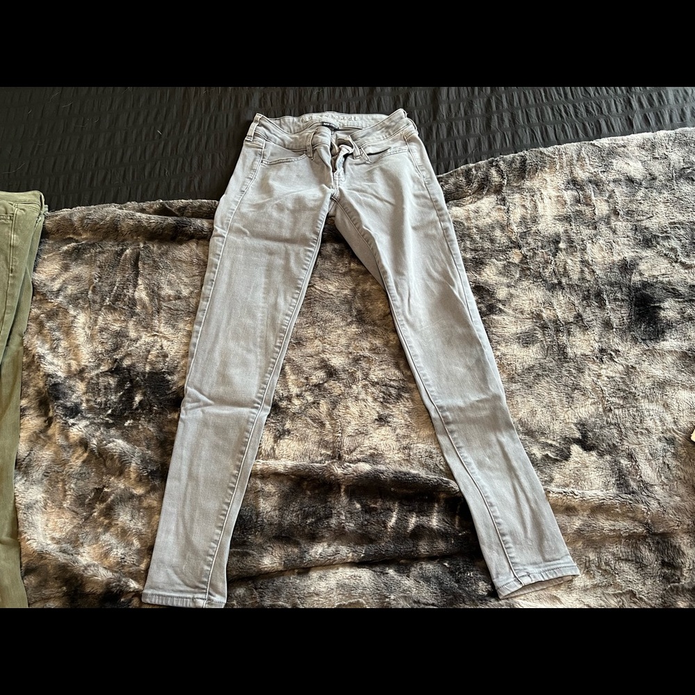 American Eagle Outfitters Grey Super Low rise Jeggings